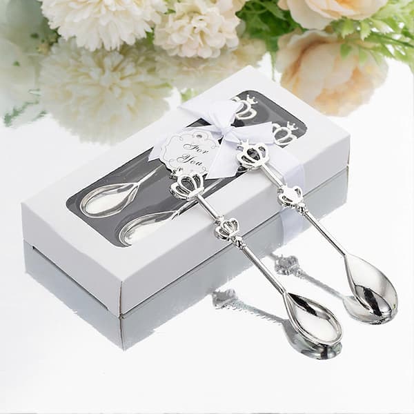 10 st Krona Drickske-set Elegant Bröllopspresent Teparty Souvenir Kreativa Nya Krona Kaffeskedar
