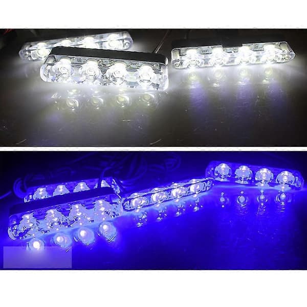 Bil Front Grill Nødblink Varsellys LED Strobelys 3 Modus For Politi-hs
