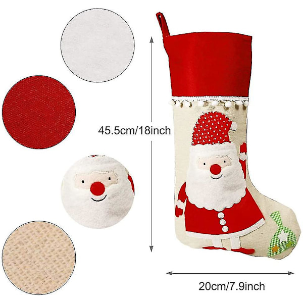 Tomte Strumpset om 4, Tomtestövel för Fyllning 46 X 20cm