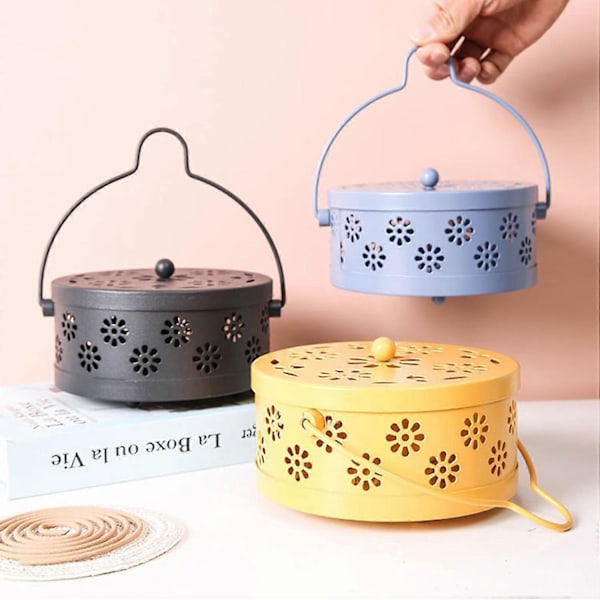 Myggespoleboks Retro Genanvendelig Smedejern Klassisk Design Røgelsesbrænderholder til Camping-ZZY