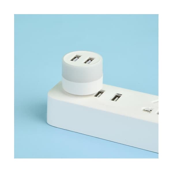 USB Plugglampe Datamaskin Mobil Strømlading USB Liten Bok LED Øyebeskyttelse Lesing Rund Nattlampe