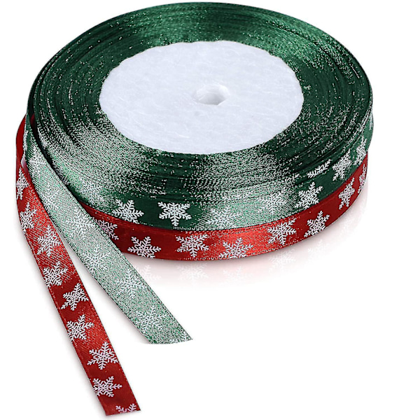 8-pack Snöflinga Satinband Presentband Dekoration