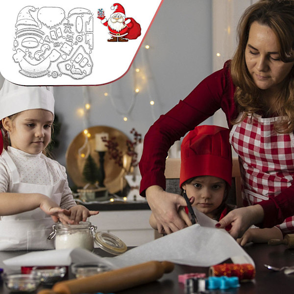Joulu- ja loma-ajan koristeet Hyvää Joulua Metalliset leikkausmuotit Sapluuna DIY Scrapbooking Albumi Paperikortti Sisustus Askartelu Q