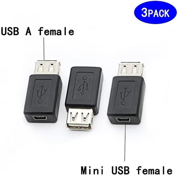 SBSGV USB 2.0 A Hun til USB B Mini 5 Pin Hun Adapter Konverter, Understøtter 2.0 dataoverførsel