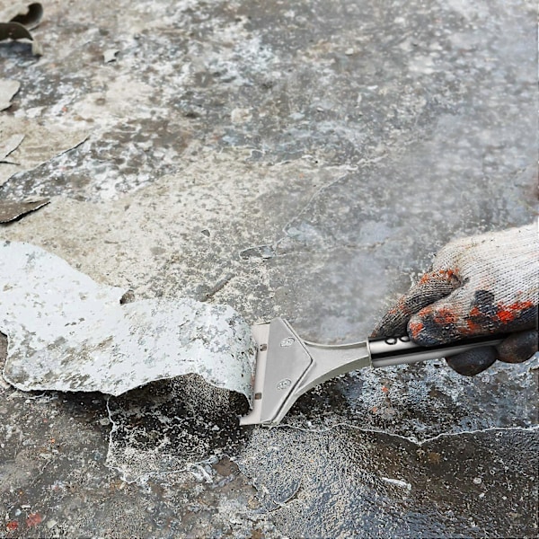 10 cm:n teräkaavin työkalu, laattamaalin kaavin, lattian ja seinän tapetinpoisto, tasoituskaavin, 10 varaterää, 2 kpl (musta)
