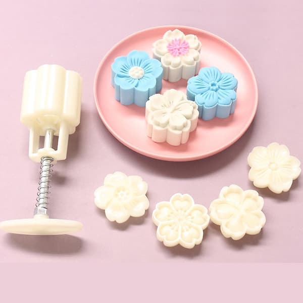 Kirsebær Månekageform 50g 3D Blomster Stempler Bage Dessert Dekorationsform