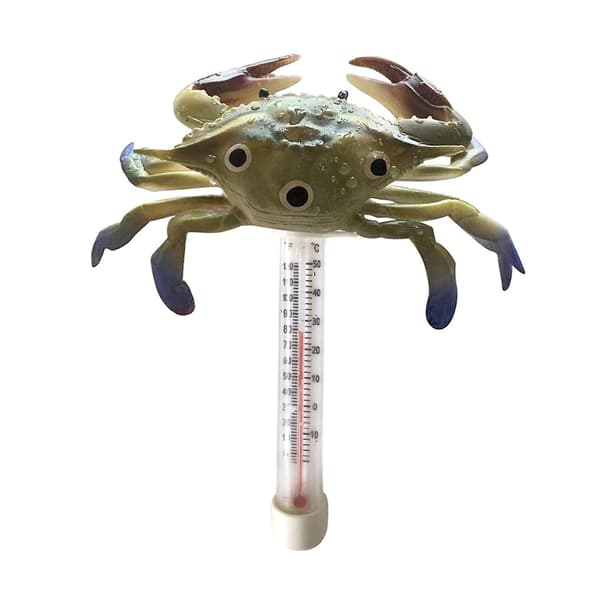 Flydende Prank Pool Termometer Brudsikkert Badekar Vandmålingsværktøj A Crab