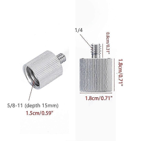 5/8 til 1/4 Adapter Mikrofonstativ Adapter til Tripod Adapter Mikrofon