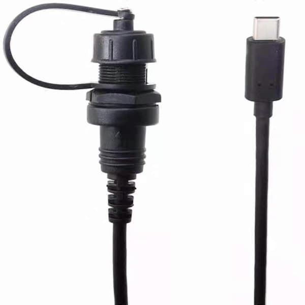 USB 3.1 Type-C C Hann Til Hunn Flush Panel Mount Skjøte Vanntett Kabel Bil