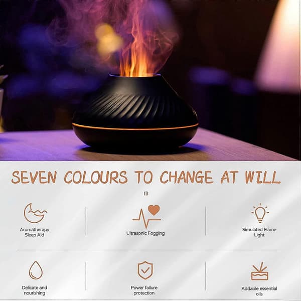 Diffuser för eteriska oljor, 130 ml USB bärbar ultraljudsluftfuktare för aromaterapi (svart)
