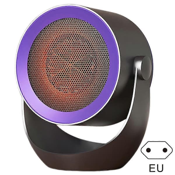 Energieffektive varmeblæsere til under skrivebordet til vinteren, kompakte og bærbare til stille studierum Gray Purpel EU plug