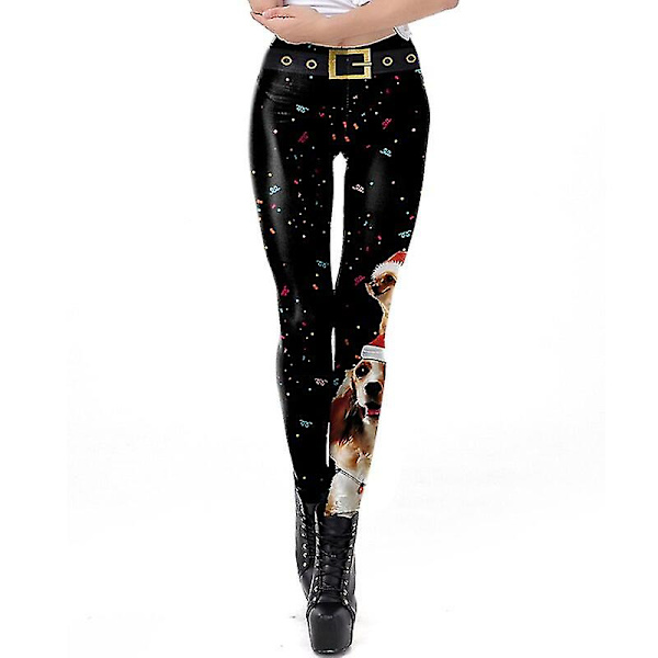 Kvinnor Leggings Mode 3d Digital Printing Jul Leggings Rolig Sexig Printed Elastisk Jul Skinny Leggings Gothic SKDK092 M