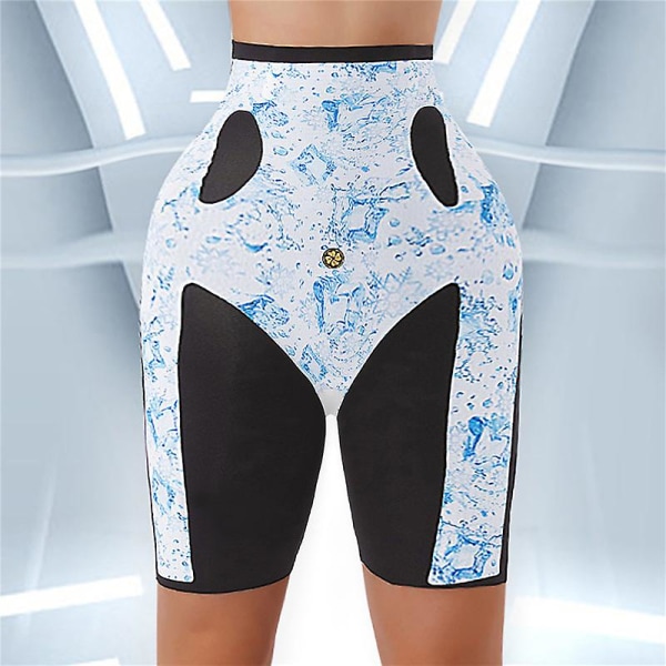 Seamless Shapewear Kvinnor Hög midja Magen Slimming Trosor Sommar Ice Silk Safety Shorts Mage Butt Lifter Body Shaper A-Black L