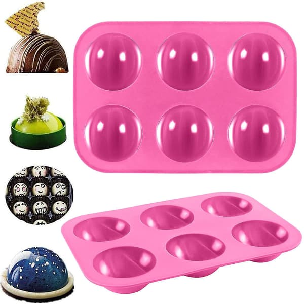 Halv Kugle Silikone Kageform Muffin Chokolade Varm Chokolade Bombeform Q