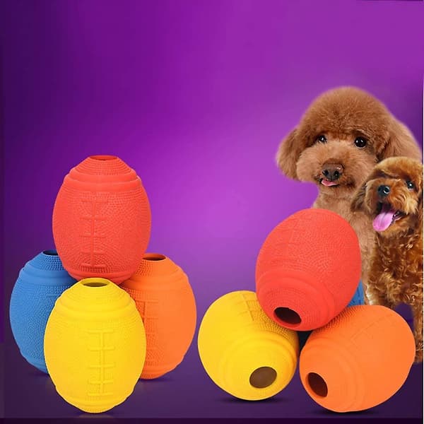 Kæledyrsgodbidsbold Foderdispenser Iq Godbidsdispenserende Bold Hunde Interaktivt Legetøj Gummi Tygelegetøj Langsom Foderautomat Til Katte Hunde