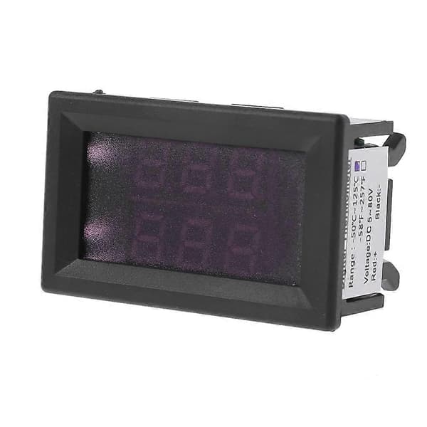 Dual LED Display Dual Dispaly Voltmeter + Termometer Termometer Temperatur