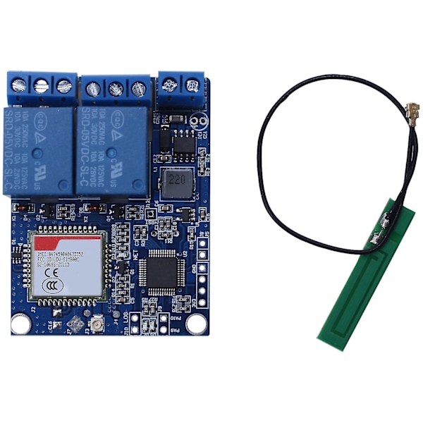 SMS Fjärrkontroll Switch Sim800c Stm32f103c8t6 2 Kanal Relämodul För Växthus Syrepump
