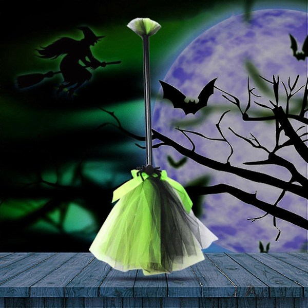 Halloween Häxkvast Portabel Mycket Detaljerad Plast Tema Fester Kvast Rekvisita för Hemmet
