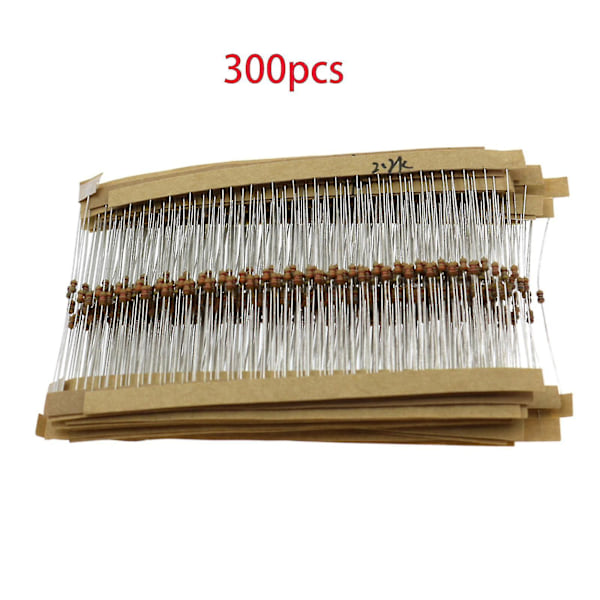 Resistorer 300st/600st 1k 10k 100k 220ohm 1m 30 Sorters Set 1/6w Resistorpaket