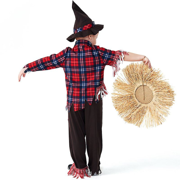 Velhojen toddler Scarecrow Fancy Pue Halloween-asu 2023 Poikien Scarecrow-asu Boys 10-12 Years Old