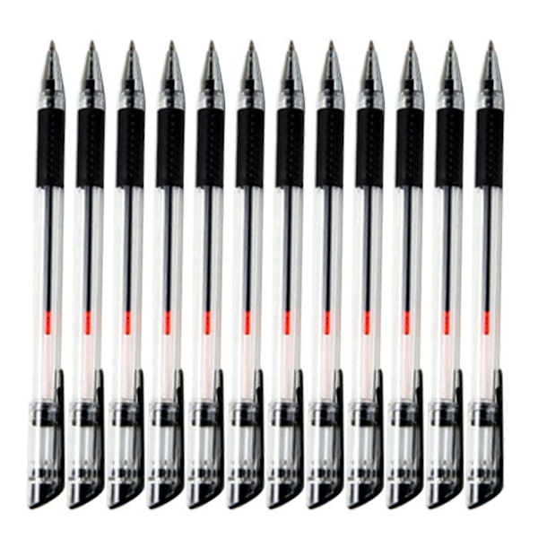 0.5MM Svart Gel Penn Glatt Skriving Komfortabelt Grep Rullekule Gel Penner for Kontor Skole Skrivesaker