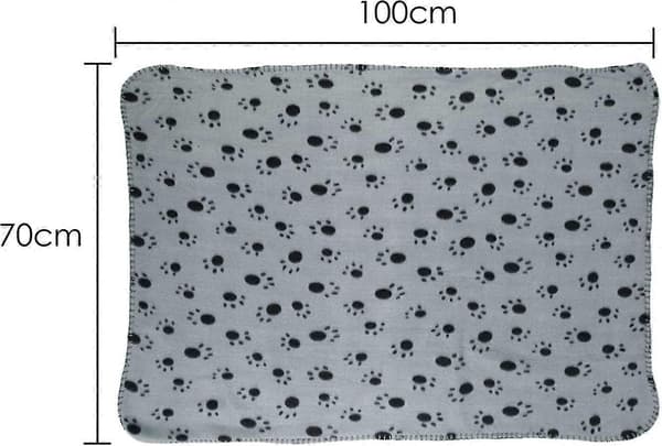 Stort kæledyrstæppe X3 Blød fleece til hunde og katte 70cm X 100cm - Vaskbart
