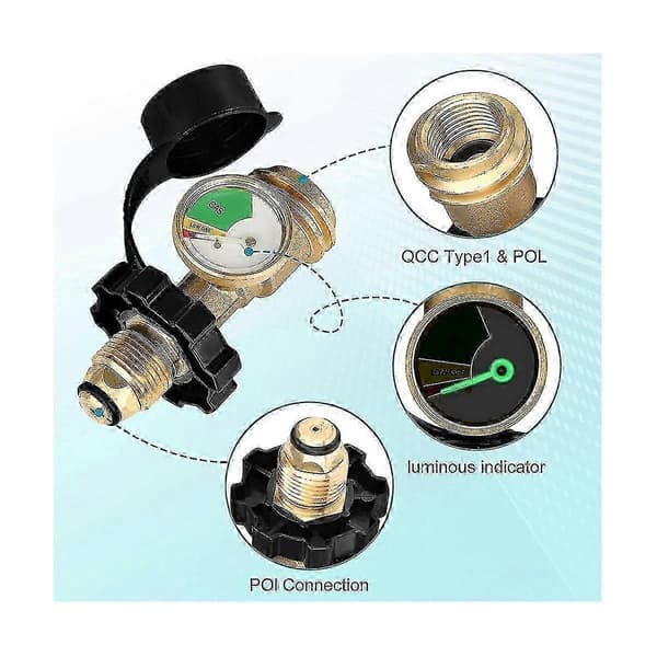 Universal Propantankadapter Passer Til Qcc1 / Type 1 Med Måler, Propanslangeadapter Til R SZRH