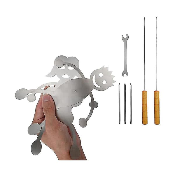 Ristepind, pølsepinde i rustfrit stål til bål, sjovt båludstyr til camping, nyhed