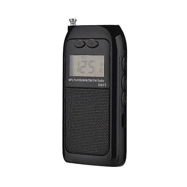 Bærbar Digital Lommeradio Multifunksjon Fm Mw Sw Fullbåndsradio Med 1.18in Lcd Digital Skjerm