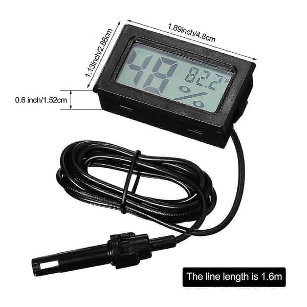 Digitalt Termometer Hygrometer med Probe Indendørs Temperatur Fugtighed