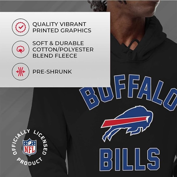 Team Fan Apparel NFL Adult Game Day -huppari - polyesterivillapuuvillasekoitus - Pidä lämpimänä ja edustaa joukkueesi tyyliä style 8 M