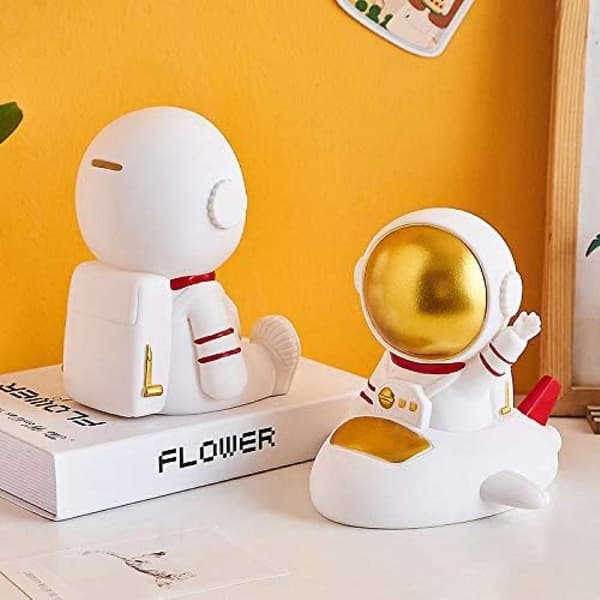 Astronaut Vinylfigur, Spargris för barn, Droppresistent sparbössa, Barnrumsinredning