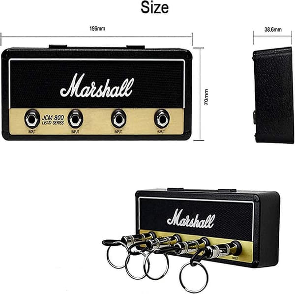 Væg Nøgleholder, MYSHELL J800 Guitarforstærker Krog Vægmontering Husholdningsartikler (Sort Nøgleholder Sæt)