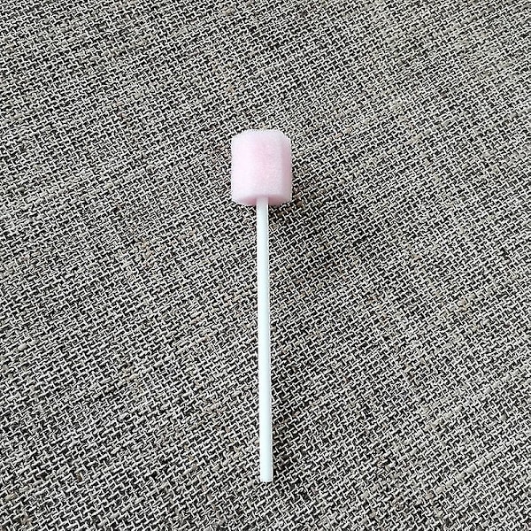 100 st/förpackning Engångs Munvårdssvampstickor Tandrengöring Munsvampar Med Sticka