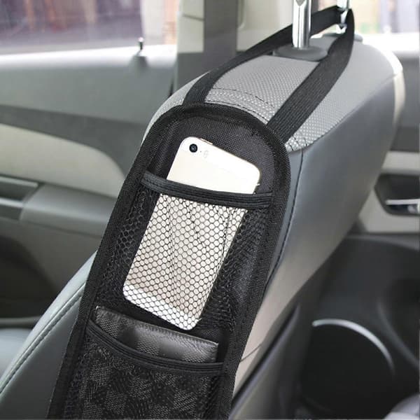 Universal Bilsete Side Rygg Oppbevaringsveske Mesh Lomme Baksete Organizer