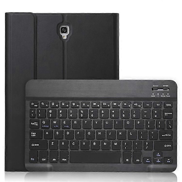 Avtagbart Bluetooth-tangentbord PU Läder Skyddsfodral Kompatibelt För Samsung Galaxy Tab A 10.5 (2018) T590 T595 Black
