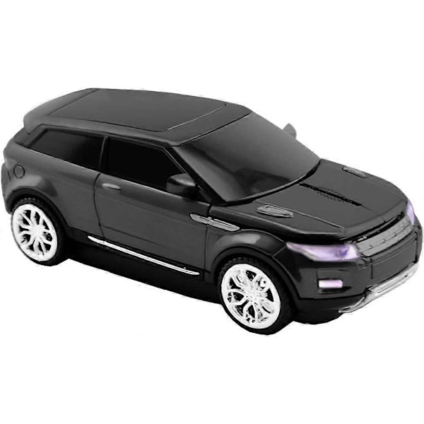 Bilmus Trådløs 2.4GHz Kul Sport SUV Bilform Mus Optisk Mus 1600 DPI med USB-mottaker Egnet for PC/Datamaskin/Laptop (Svart)