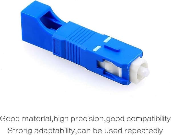 Fiberoptisk adapter, SC hane/LC hona, Vit/Blå