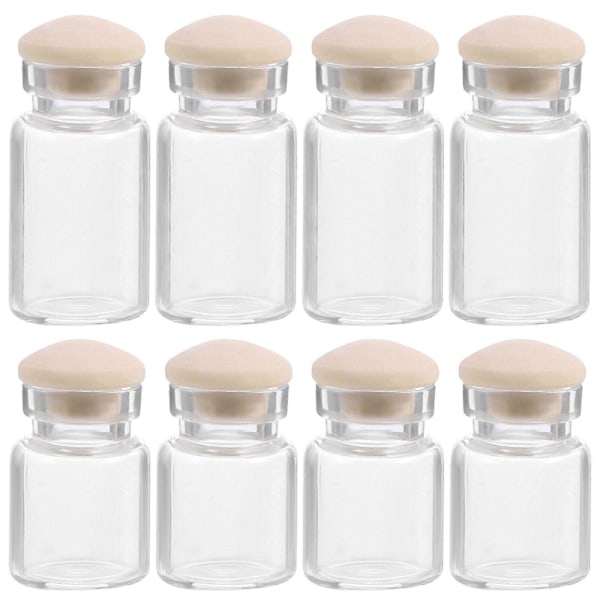 8st Miniatyr Matburk Dockhus Glasflaska Mini Simulering Glas Godisburk Scen Godisflaskor Modell