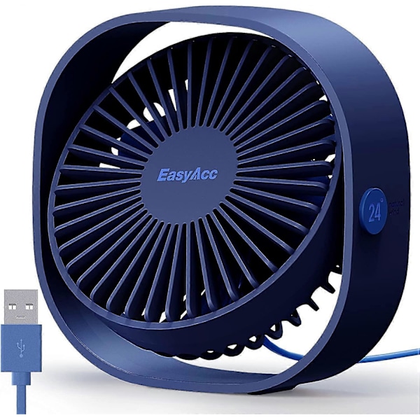 USB-pöytätuuletin, 3 nopeutta USB-tuuletin [Hiljaisempi USB-virta VAIN&Tehokas pöytätuuletin] USB-kannettava tuuletin, 360 astetta kääntyvä henkilökohtainen pöytätuuletin matk