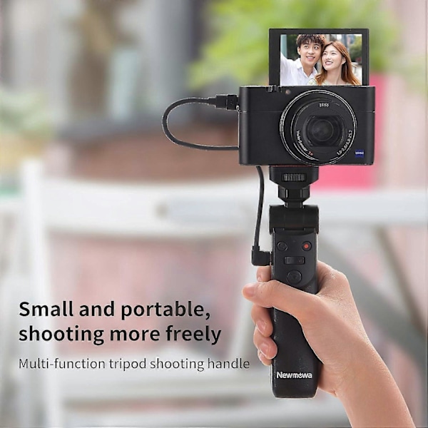 Lättviktigt Portabelt Fjärrkontroll Mini Stativ Handhållet Fotograferingsgrepp för Sony ZV1 RX100 VII M1 M2 M3 M4 M5 M6 M7 A6000 A6100 A6300 A6400 A6500 A6600