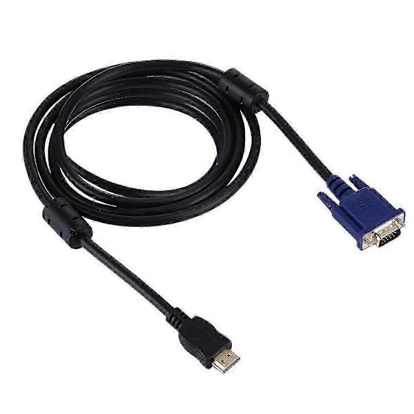 HDMI Hane till VGA Hane 15PIN Videokabel (Svart) Edition d