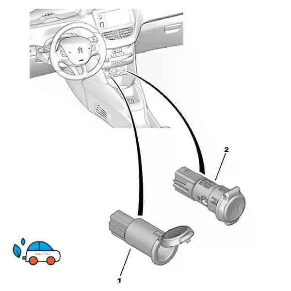 98072571ZD Bil Cigarettænderholder til Peugeot Citroen Elysee