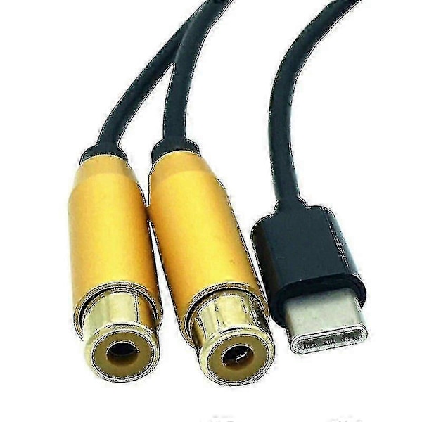Rca Hona Till Typ-c Usb C Signal Video Av Ljudkabel Kontakt Sladd 0.8m Zekai