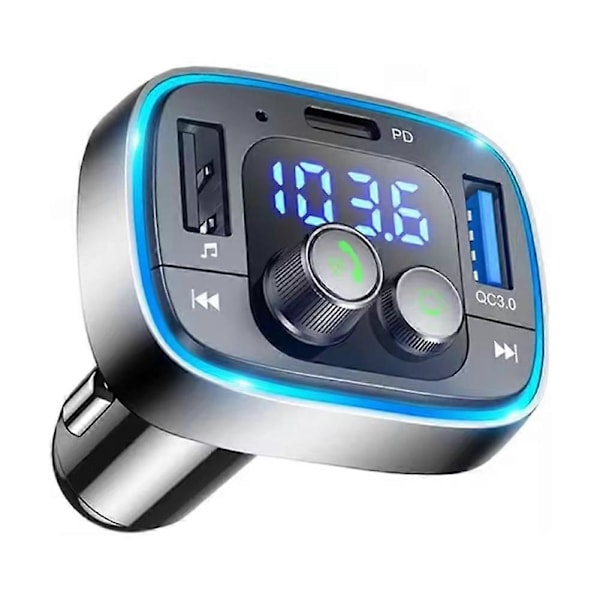 LIHAN USB C Bluetooth-adapter för bil, AUX Trådlös FM-radiosändare