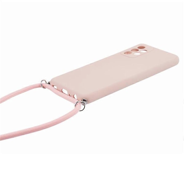 Kompatibelt Skal för Samsung Galaxy A52 4G / 5G / A52s 5G, Exakta Utskärningar, TPU-skydd med Långt Snöre Pink