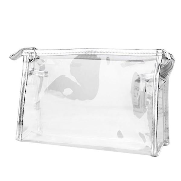 1x Klar Transparent Plast PVC Rese Kosmetik Smink Toalettväska Dragkedja