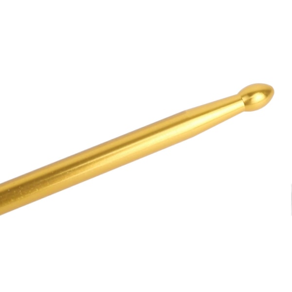 2 ST Metall Trumstock Halkskydd Aluminiumlegering Trumstock för Elektroniska Trummor Slagverksinstrument W121 Guld