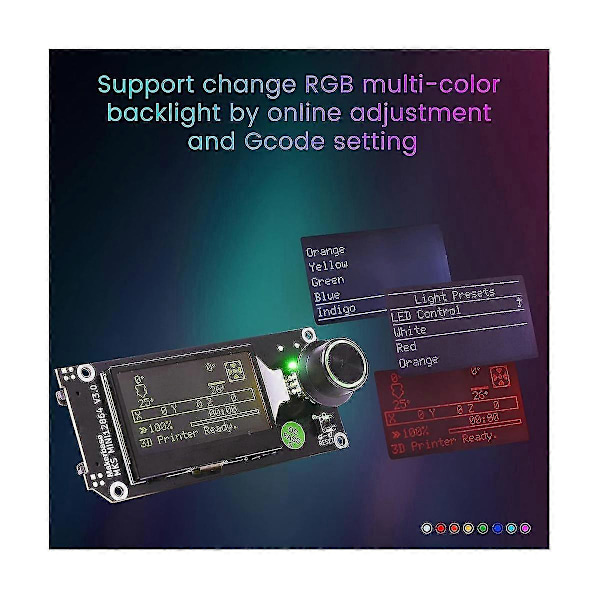 För Mks Mini12864 V3 Sätt i SD-kort Främre LCD Smart Display Skärm 3D-skrivardelar Mks Skr Voron M