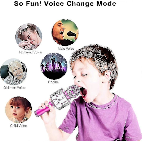 Bluetooth Bærbar Karaokemikrofon - Beste Gave Til Barn